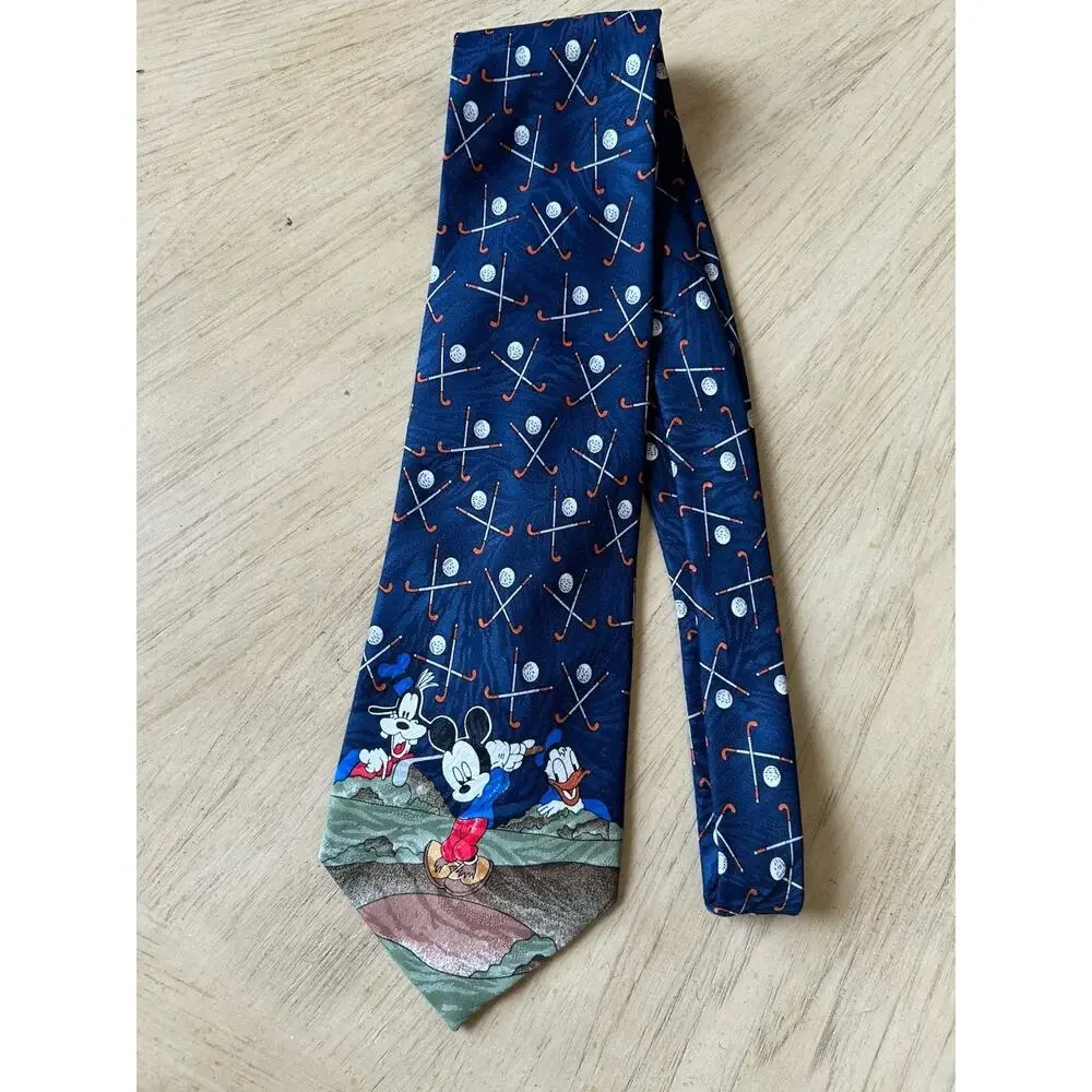 Men’s Tie Disney Golf Mickey Unlimited Goofy Donald Duck Golfing Balancine Inc
